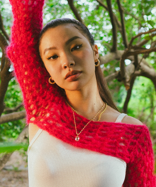 Oriens JOURNAL STANDARD（オリエンス ジャーナルスタンダード）の「別注【BiBi BELINDA×Oriens】ネックレス（ネックレス・レディース・ピンク/グリーン・FREE）」の5枚目の写真