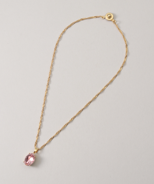 Oriens JOURNAL STANDARD（オリエンス ジャーナルスタンダード）の「別注【BiBi BELINDA×Oriens】ネックレス（ネックレス・レディース・ピンク/グリーン・FREE）」の4枚目の写真