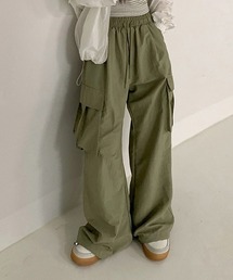 [BELLIDE MADE] ミルクナイロン2wayワイド&ジョガーカーゴパンツ
