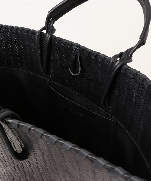 atneK（アトネック）の「【atneK by Scrap Book】レザーバスケット（トートバッグ・レディース・ブラック・FREE）」の4枚目の写真