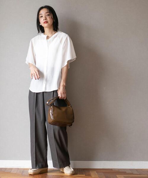 coen（コーエン）の「リンクルエナメルバッグ（ショルダーバッグ・レディース・ナチュラル/ブラック/モカ・FREE）」の8枚目の写真