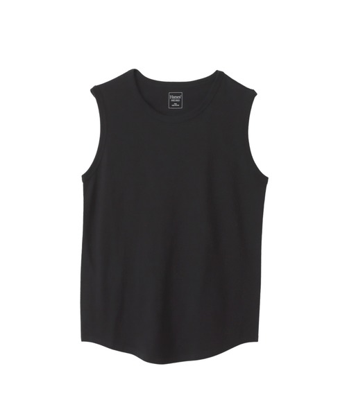 HANES(ヘインズ)の「【Hanes/ヘインズ】レディース HANES UNDIES リサイクルコットン スリーブレスシャツ(Tシャツ/カットソー・レディース・ブラック・FREE)」の1枚目の写真