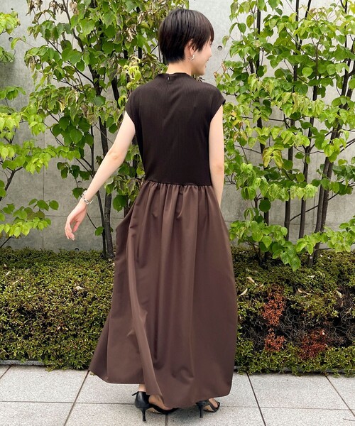 未使用　NOLLEY'S SOPHI リブ　タフタ　ドッキングワンピース　緑 未使用 NOLLEY'S SOPHI リブ タフタ ドッキングワンピース 緑