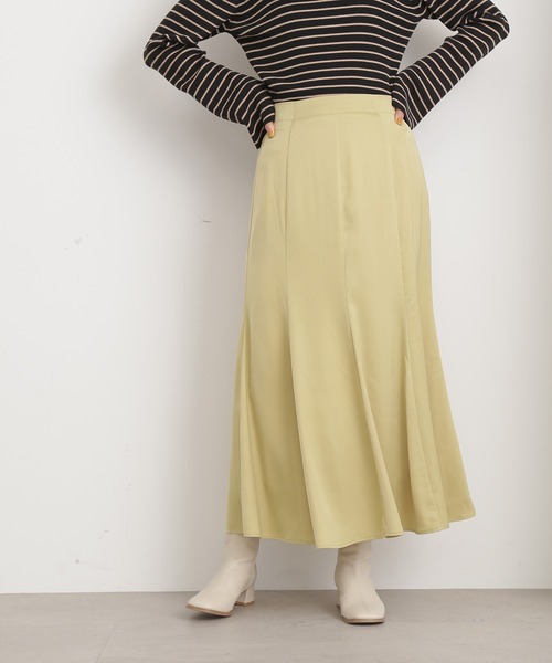 N.（N. Natural Beauty Basic）（エヌエヌナチュラルビューティーベーシック）の「◆ナローマーメイドスカート（スカート・レディース・ドット/グレー/イエロー・MEDIUM）」の4枚目の写真