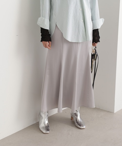 N.（N. Natural Beauty Basic）（エヌエヌナチュラルビューティーベーシック）の「◆ナローマーメイドスカート（スカート・レディース・ドット/グレー/イエロー・MEDIUM）」の12枚目の写真