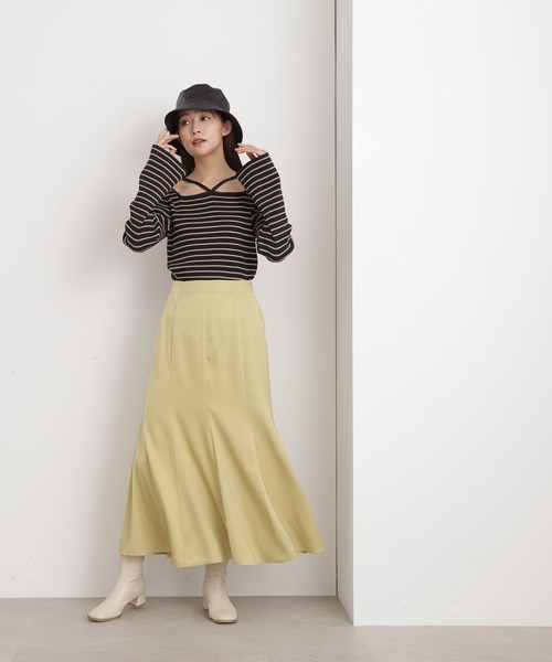 スカート n N.Natural Beauty Basic シュリンクナロースカート : マルイ