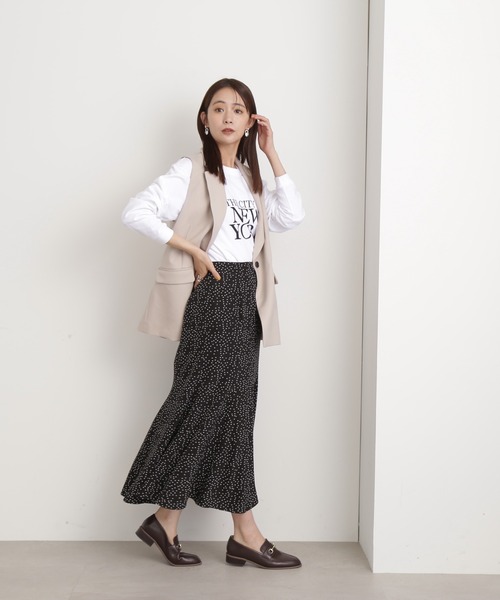 N.（N. Natural Beauty Basic）（エヌエヌナチュラルビューティーベーシック）の「◆ナローマーメイドスカート（スカート・レディース・ドット/グレー/イエロー・MEDIUM）」の22枚目の写真