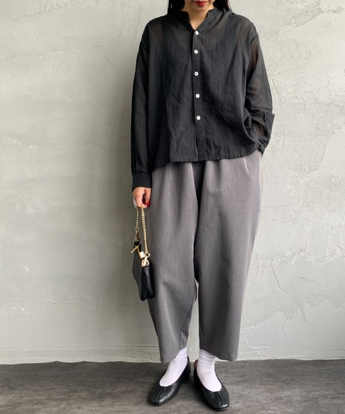 JEANS FACTORY （ジーンズファクトリー）の「[ista-ire/イスタイーレ] “魔法のパンツ” ワイドシルエットイージーパンツ（その他パンツ・レディース・ブラック/グレー・F）」の18枚目の写真