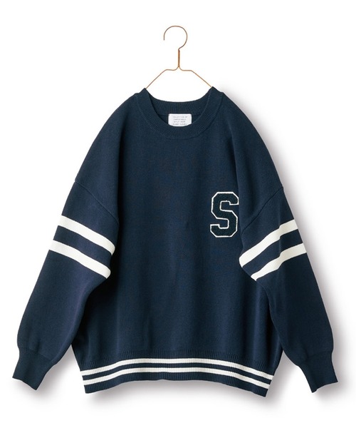 Sunny clouds(サニークラウズ)の「サニークラウズ カレッジニットセーター〈レディース〉(ニット/セーター・レディース・ネイビー・LARGE/X-LARGE/MEDIUM)」の7枚目の写真