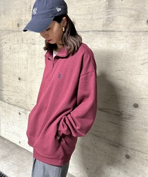【WEB限定】[U.S. POLO ASSN./ユーエスポロアッスン] 別注 ワンポイントロゴ刺繍 ハーフジップスウェット