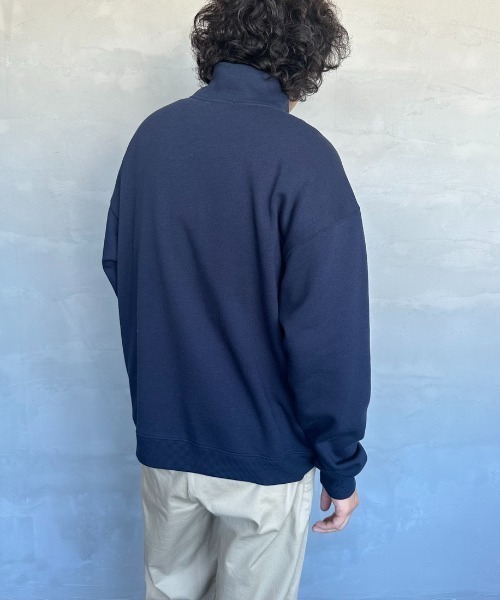 U.S. POLO ASSN.（ユーエスポロアッスン）の「【WEB限定】[U.S. POLO ASSN./ユーエスポロアッスン] 別注 ワンポイントロゴ刺繍 ハーフジップスウェット（スウェット・レディース・バーガンディー/グレー/グレー系/ネイビー系/ネイビー・S/M/L/XL）」の10枚目の写真
