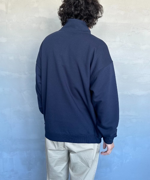 U.S. POLO ASSN.（ユーエスポロアッスン）の「【WEB限定】[U.S. POLO ASSN./ユーエスポロアッスン] 別注 ワンポイントロゴ刺繍 ハーフジップスウェット（スウェット・レディース・バーガンディー/グレー/グレー系/ネイビー系/ネイビー・S/M/L/XL）」の13枚目の写真