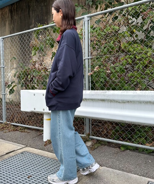 U.S. POLO ASSN.（ユーエスポロアッスン）の「【WEB限定】[U.S. POLO ASSN./ユーエスポロアッスン] 別注 ワンポイントロゴ刺繍 ハーフジップスウェット（スウェット・レディース・バーガンディー/グレー/グレー系/ネイビー系/ネイビー・S/M/L/XL）」の21枚目の写真