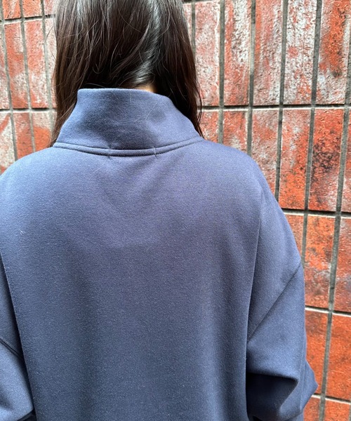U.S. POLO ASSN.（ユーエスポロアッスン）の「【WEB限定】[U.S. POLO ASSN./ユーエスポロアッスン] 別注 ワンポイントロゴ刺繍 ハーフジップスウェット（スウェット・レディース・バーガンディー/グレー/グレー系/ネイビー系/ネイビー・S/M/L/XL）」の6枚目の写真