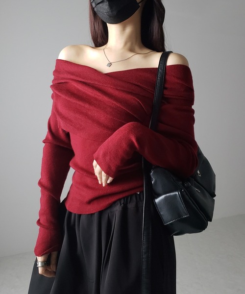 Drawer - yori タックショルダーニット ショルダーオープンニット – LIAN