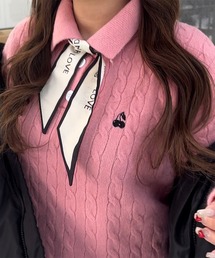 ▲CHERRIES KNIT POLO / ニットポロ