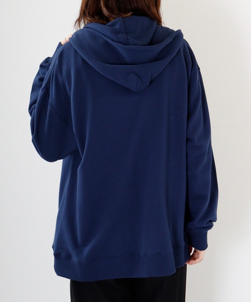 Arinomama(アリノママ)の「Arinomama 綿100%裏毛ZIPパーカー(パーカー・レディース・アイボリー/ネイビー/ブラック/トップグレー・L/M)」の18枚目の写真