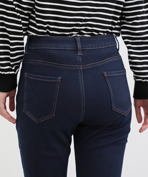 Honeys（ハニーズ）の「暖裏起毛デニムスキニーパンツ（股下６８ｃｍ）（デニムパンツ・レディース・ワンウォッシュ/インディゴブルー・3L/S/SS/LL/M/L）」の15枚目の写真
