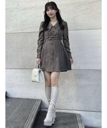 EATME | ダブルベルトサイドプリーツワンピース(ワンピース)