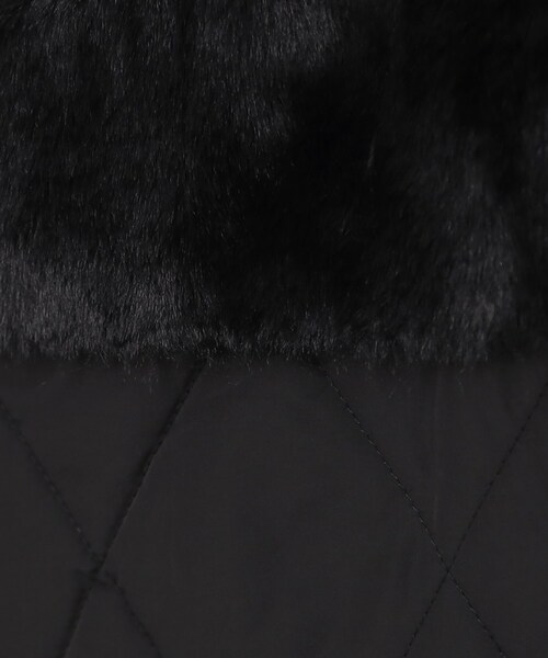 GALLEST（ギャレスト）の「エコファーキルトベスト（ベスト・レディース・ブラック/オフホワイト・38）」の11枚目の写真