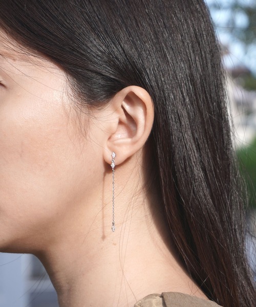 misto accessories(ミストアクセサリーズ)の「エレガントシンプルピアス(ピアス(両耳用)・レディース・ピンクゴールド/シルバー・FREE)」の8枚目の写真