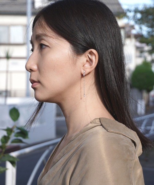 misto accessories(ミストアクセサリーズ)の「エレガントシンプルピアス(ピアス(両耳用)・レディース・ピンクゴールド/シルバー・FREE)」の3枚目の写真