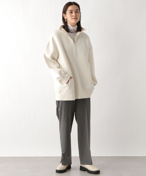 LEPSIM（レプシィム）の「スタンドZIPチュニック　183626（Tシャツ/カットソー・レディース・チャコールグレー/オフホワイト/グレー・FREE）」の17枚目の写真