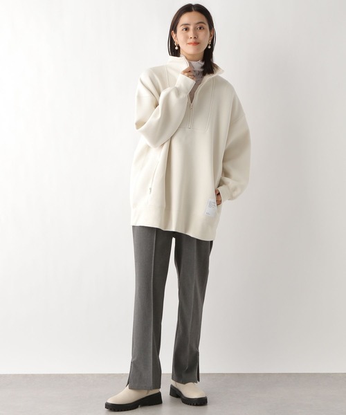 LEPSIM（レプシィム）の「スタンドZIPチュニック　183626（Tシャツ/カットソー・レディース・チャコールグレー/オフホワイト/グレー・FREE）」の18枚目の写真