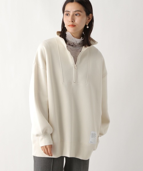 LEPSIM（レプシィム）の「スタンドZIPチュニック　183626（Tシャツ/カットソー・レディース・チャコールグレー/オフホワイト/グレー・FREE）」の15枚目の写真