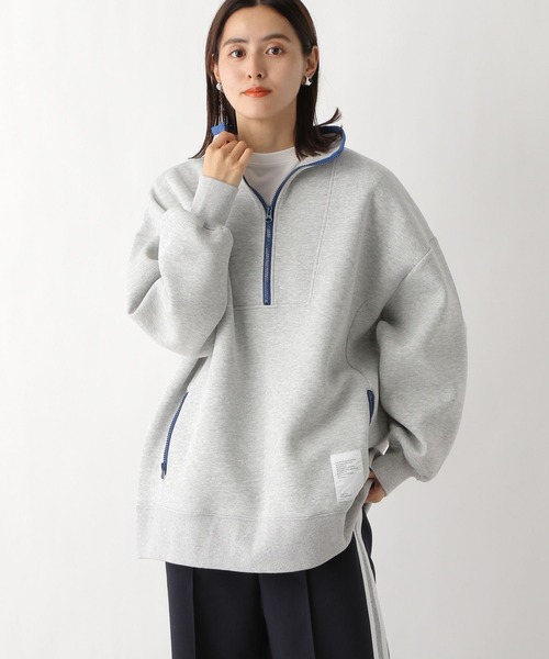 LEPSIM（レプシィム）の「スタンドZIPチュニック　183626（Tシャツ/カットソー・レディース・チャコールグレー/オフホワイト/グレー・FREE）」の21枚目の写真