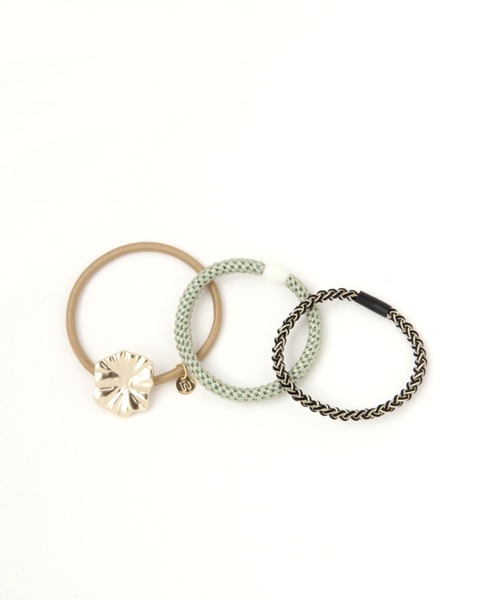 niko and...（ニコアンド）の「マーブル3セットヘアゴム（ヘアゴム・レディース・ネイビー/レッド/ライトブルー/グリーン・0）」の2枚目の写真