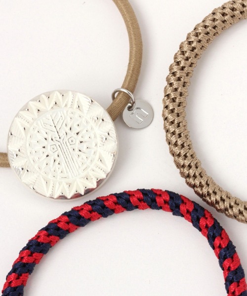 niko and...（ニコアンド）の「マーブル3セットヘアゴム（ヘアゴム・レディース・ネイビー/レッド/ライトブルー/グリーン・0）」の5枚目の写真