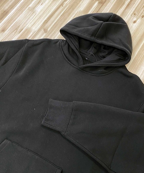 TopIsm（トップイズム）の「オーバーサイズ ヘビーウェイト裏起毛無地 スウェットプルパーカー（パーカー・メンズ・ブラック/杢グレー/オートミール/チャコールグレー・LL/L/M）」の21枚目の写真