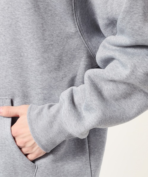 TopIsm（トップイズム）の「オーバーサイズ ヘビーウェイト裏起毛無地 スウェットプルパーカー（パーカー・メンズ・ブラック/杢グレー/オートミール/チャコールグレー・LL/L/M）」の14枚目の写真
