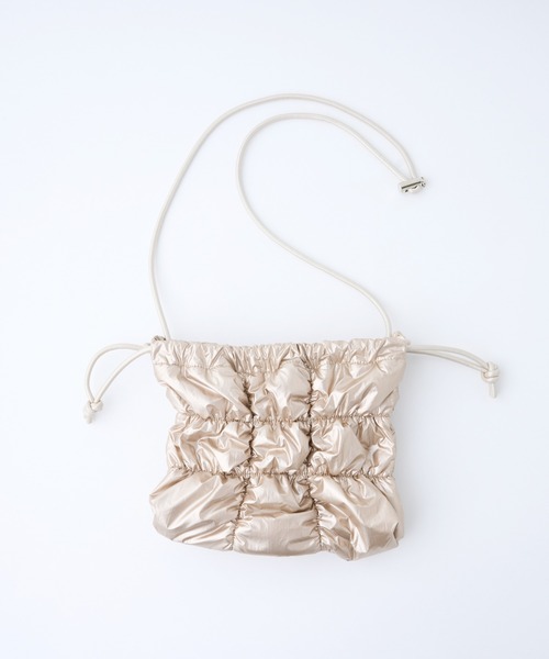 CIAOPANIC TYPY（チャオパニックティピー）の「ギャザーぽこぽこ巾着ショルダー（ショルダーバッグ・レディース・シャンパン/ピンク/ブラック/シルバー・ONE SIZE）」の22枚目の写真