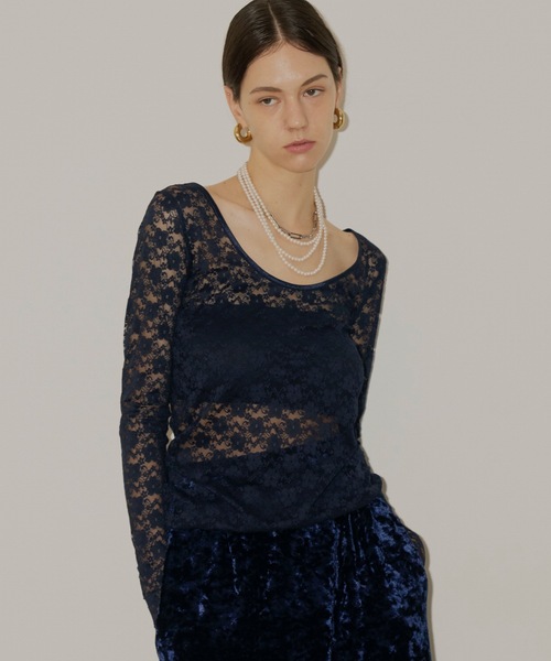 トップス DRAW  Lace 2way Tops tシャツ 2way lace top／2wayレーストップス レディース