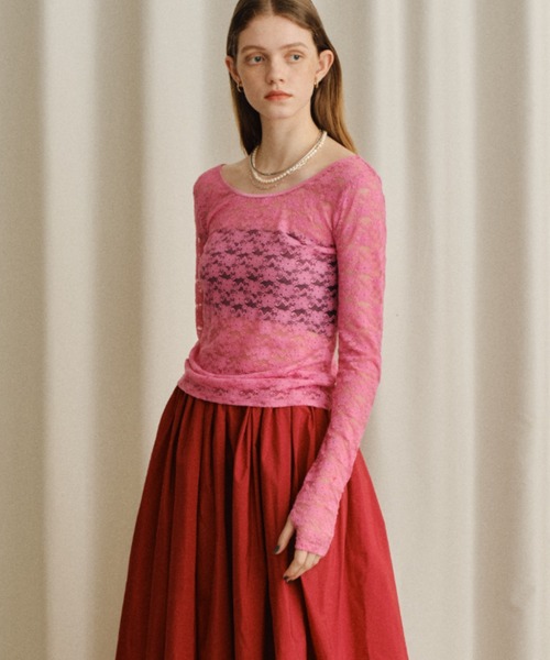 2way lace top／2wayレーストップス（Tシャツ/カットソー）｜yae（ヤエ