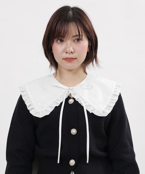 MARY QUANT（マリークワント）の「デイジーサインロゴフリル 付襟（付け襟・レディース・ブラック/ホワイト・FREE）」の13枚目の写真