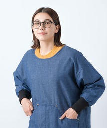 salle de bal（サルデバル）の「FARM WAGON デニム 裏ボア かっぽう カッポウギ 割烹着 かっぽう着 エプロン 19272807 IZI（エプロン・レディース）」