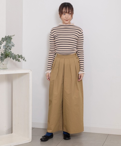 セール】サイドボタンタックワイドパンツ（その他パンツ）｜POU
