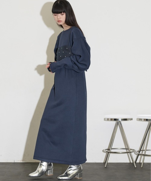 THE YOn（ザヨン）の「2WAYカーブスリーブスウェットワンピース（ワンピース・レディース・オートミール/ネイビー/チャコールグレー・FREE）」の5枚目の写真