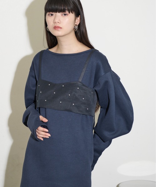 THE YOn（ザヨン）の「2WAYカーブスリーブスウェットワンピース（ワンピース・レディース・オートミール/ネイビー/チャコールグレー・FREE）」の8枚目の写真