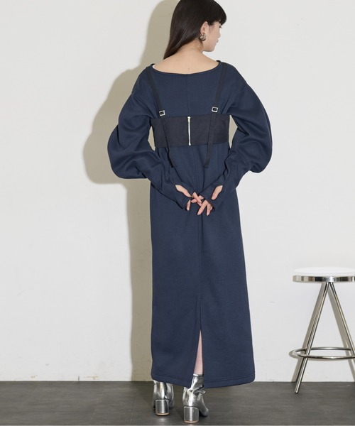 THE YOn（ザヨン）の「2WAYカーブスリーブスウェットワンピース（ワンピース・レディース・オートミール/ネイビー/チャコールグレー・FREE）」の6枚目の写真