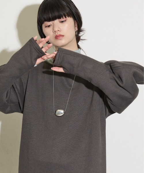 THE YOn（ザヨン）の「2WAYカーブスリーブスウェットワンピース（ワンピース・レディース・オートミール/ネイビー/チャコールグレー・FREE）」の19枚目の写真