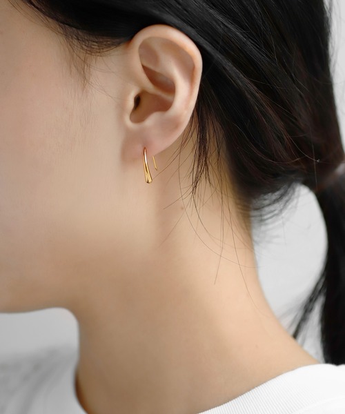 ANEMONE（アネモネ）の「【ステンレス】パールバックキャッチピアス（ピアス（両耳用）・レディース・ゴールド・FREE）」の5枚目の写真