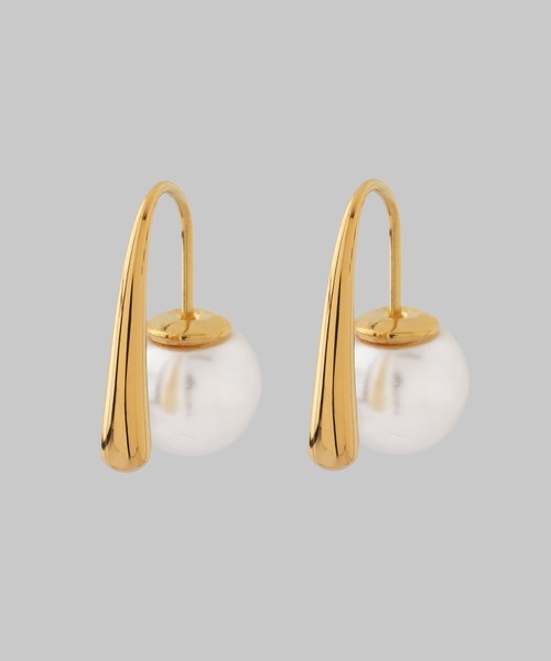 ANEMONE（アネモネ）の「【ステンレス】パールバックキャッチピアス（ピアス（両耳用）・レディース・ゴールド・FREE）」の2枚目の写真