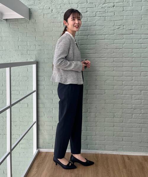 couture brooch（クチュールブローチ）の「◆【セレモニーシーン/ONOFF兼用】ツイードビジュー釦ジャケット（ノーカラージャケット・レディース・ブラック系3/ライトベージュ・40/34/36/38/42）」の22枚目の写真