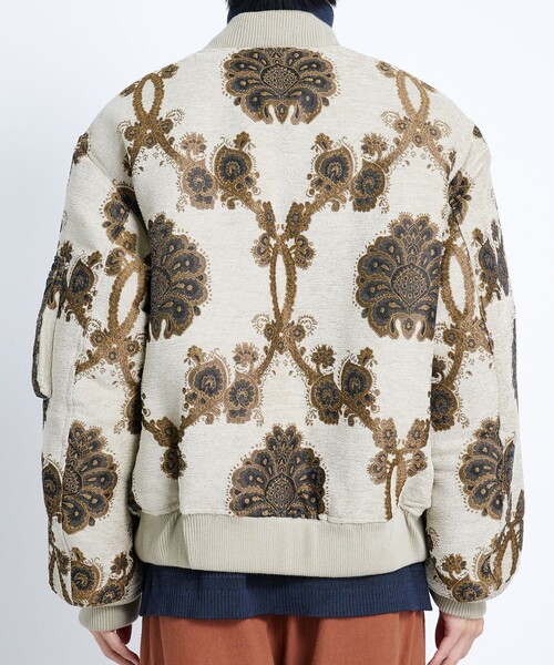 superNova.（スーパーノヴァ）の「【superNova./スーパーノヴァ】MA-1 Flight jacket - Velvet jacquard（ブルゾン・メンズ・アイボリー/ブラック・S/M）」の15枚目の写真