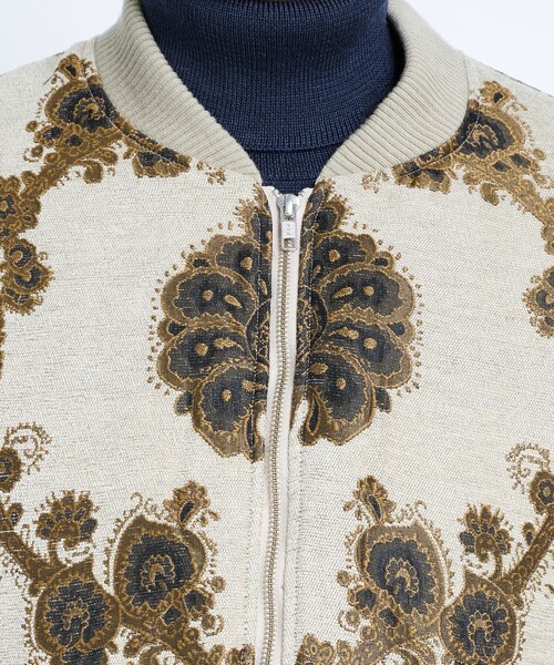 superNova.（スーパーノヴァ）の「【superNova./スーパーノヴァ】MA-1 Flight jacket - Velvet jacquard（ブルゾン・メンズ・アイボリー/ブラック・S/M）」の16枚目の写真