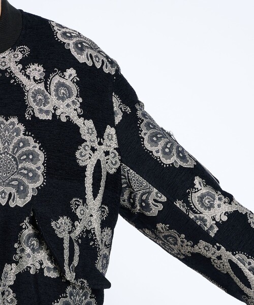 superNova.（スーパーノヴァ）の「【superNova./スーパーノヴァ】MA-1 Flight jacket - Velvet jacquard（ブルゾン・メンズ・アイボリー/ブラック・S/M）」の6枚目の写真